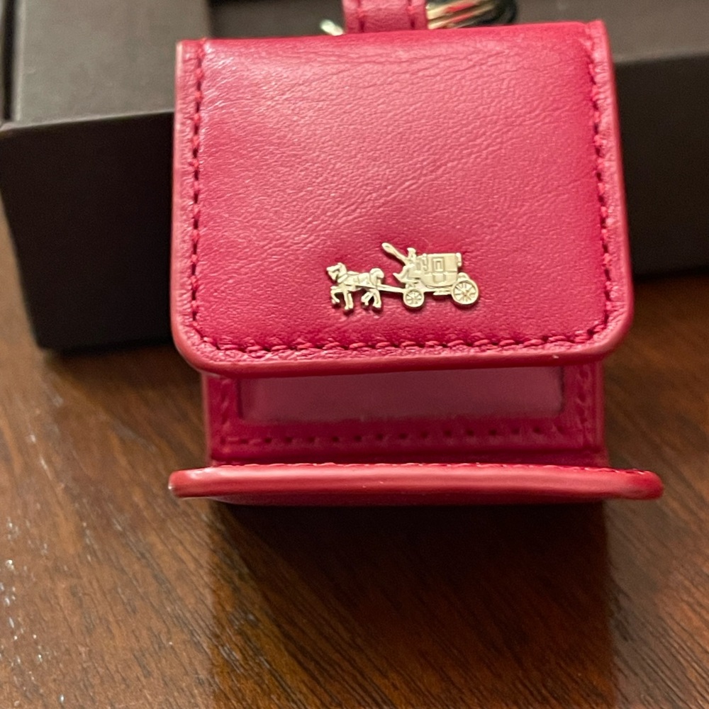 Coach Red Leather Key Holder - Picture 5 of 6